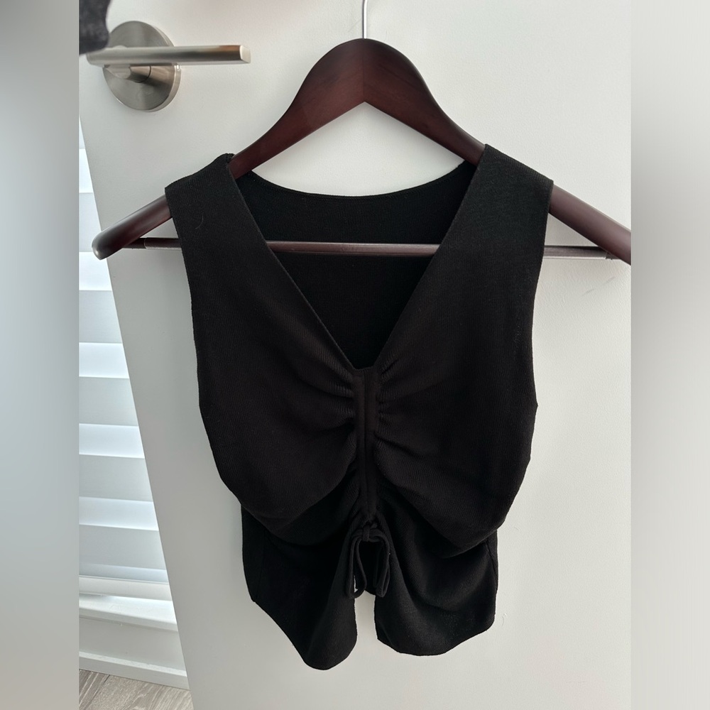 Black Tank Top, Cropped